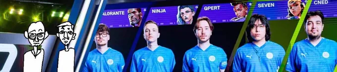 From left to right:

H.C THINKII
A.C ZaeS
P. al0rante
P. NINJA
P. qpert
P. seven
P. cNed