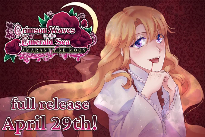 Crimson Waves on the Emerald Sea: Amaranthine Moon full release April 29th!