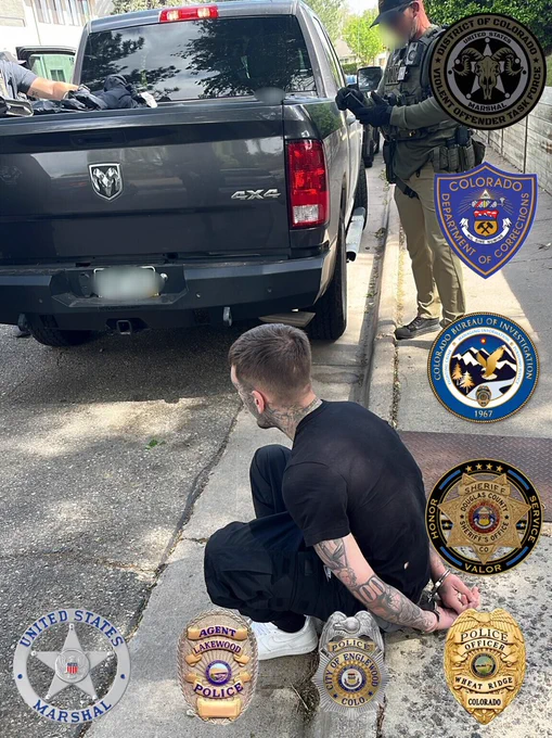 Brandon MCGREW in U.S. Marshals Colorado Violent Offender Task Force custody.