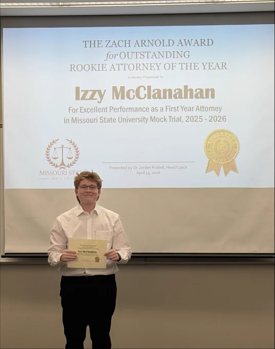 Izzy McClanahan awarded Outstanding Rookie Attorney of the Year