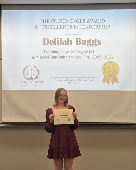 Delilah Boggs awarded Excellence in Leadership