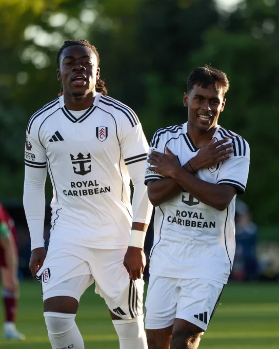 Farhaan Ali Wahid celebrates with Macaulay Zepa v West Ham U21.