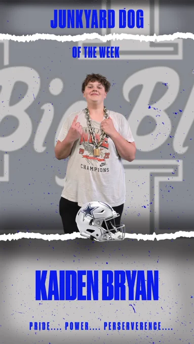Kaidan Bryan Junkyard Dog of The Week!