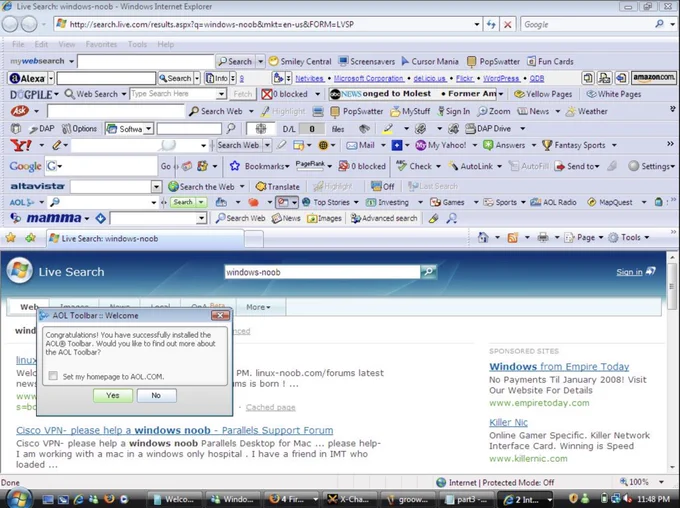 toolbar excess