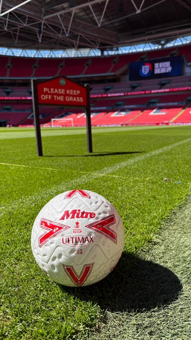 A picture of the match ball ahead of the semi final of the Emirates FA Cup between Manchester City and Southampton at Wembley Stadium.