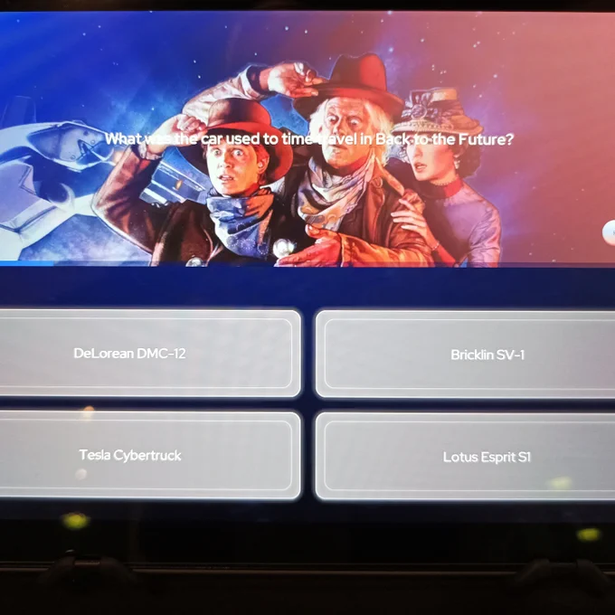 tablet with time travel quiz