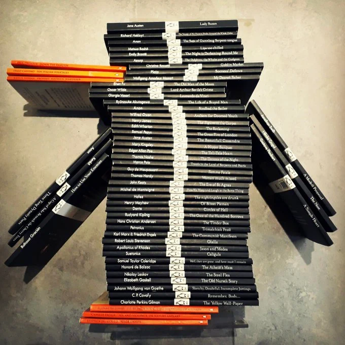 A penguin made of Penguin books
