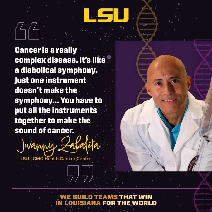 Quote: Cancer is a really complex disease. It’s like a diabolical symphony. Just one instrument doesn’t make the symphony… You have to put all the instruments together to make the sound of cancer.