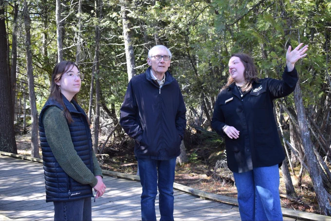 Gov. Evers takes a tour of The Ridges with staff.