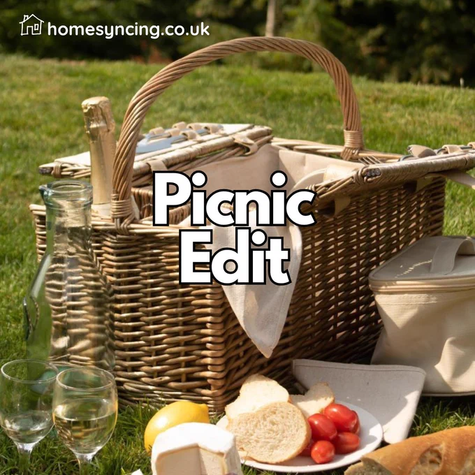homesyncing.co.uk
image: picnic hamper and picnic set out on grass.
Picnic Edit