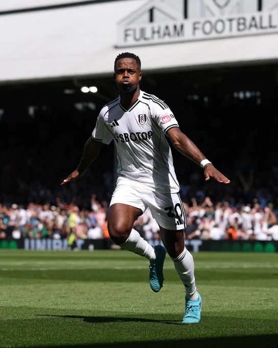 Ryan Sessegnon celebrates his goal.