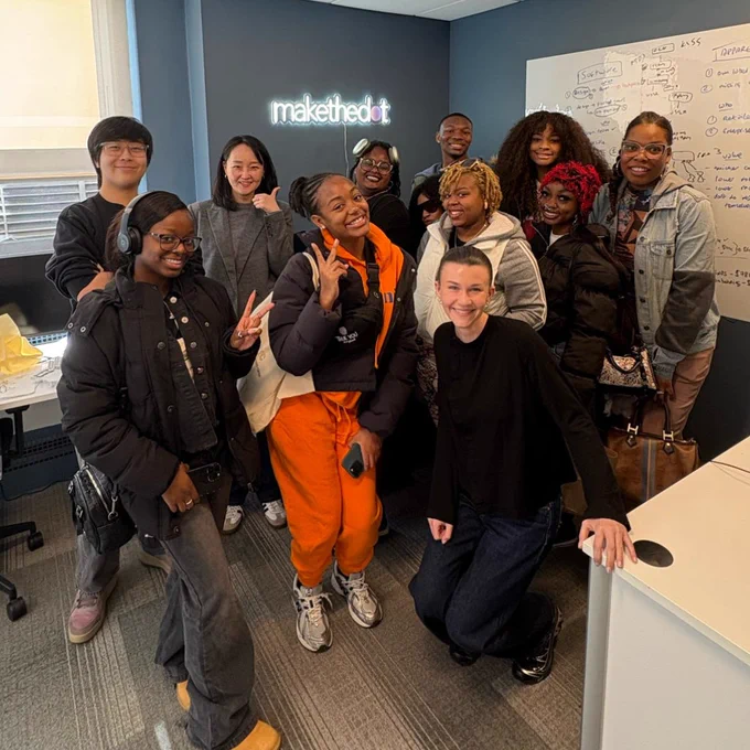 UMES Fashion Merchandising and Design students visit Make the Dot in New York City.