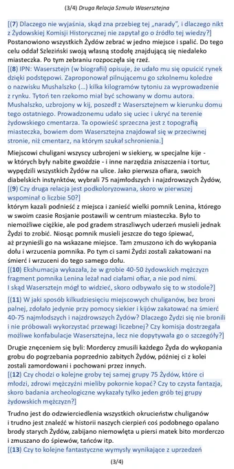 Druga relacja Szmula Wasersztajna nt. zbrodni w Jedwabnem - str 3/4