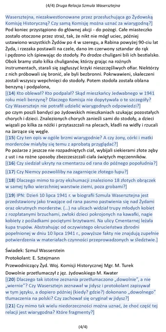 Druga relacja Szmula Wasersztajna nt. zbrodni w Jedwabnem - str 4/4