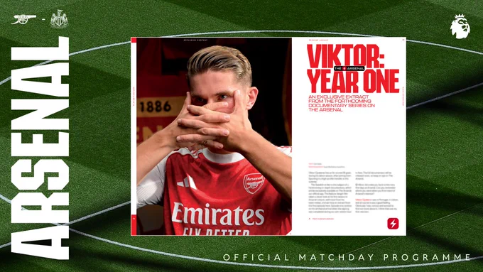 The opening spread of the Viktor Gyokeres feature in today's issue