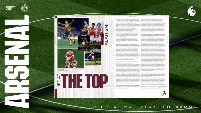 The opening spread of the Alan Smith feature, discussing his glittering career at Arsenal