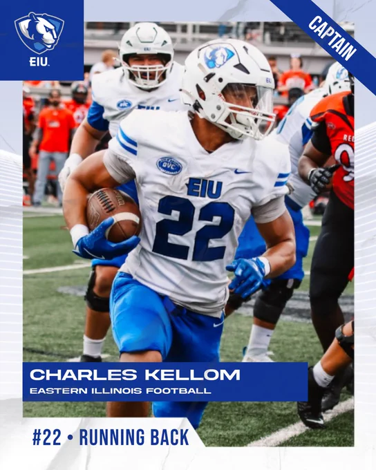 Introducing your 2026 @EIU_FB Team Captains‼️

#22 - Charles Kellom @CKellom 
#5 - Ja'Wuan Nickson @jawuan_nickson 

#WeNotMe | #BleedBlue | #TogetherWeWill