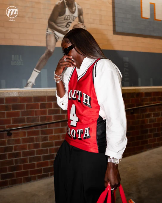 Kahleah Copper in Nate’s old jersey.