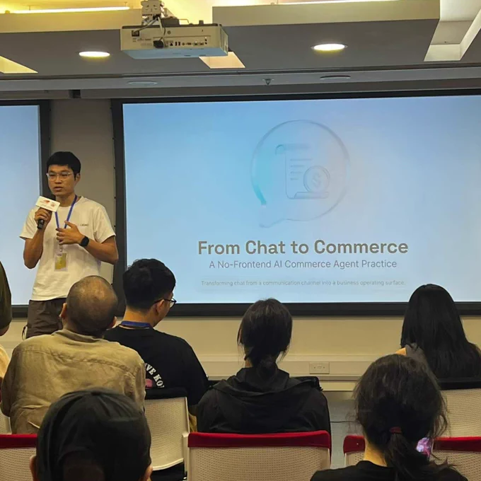 From Chat to Commerce : A no-Frontend AI commerce Agent Practice