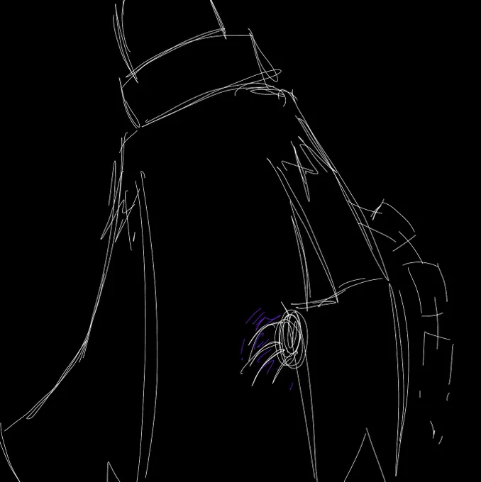 Rue is walking off, one hand pressing against the deggur it hid under its robes.