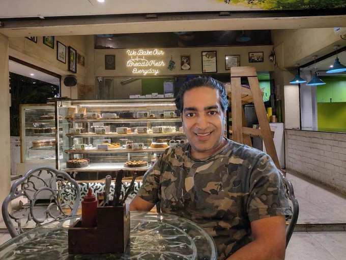 At German Bakery in Pune. Forgot to click pic, so AI helped. :-)