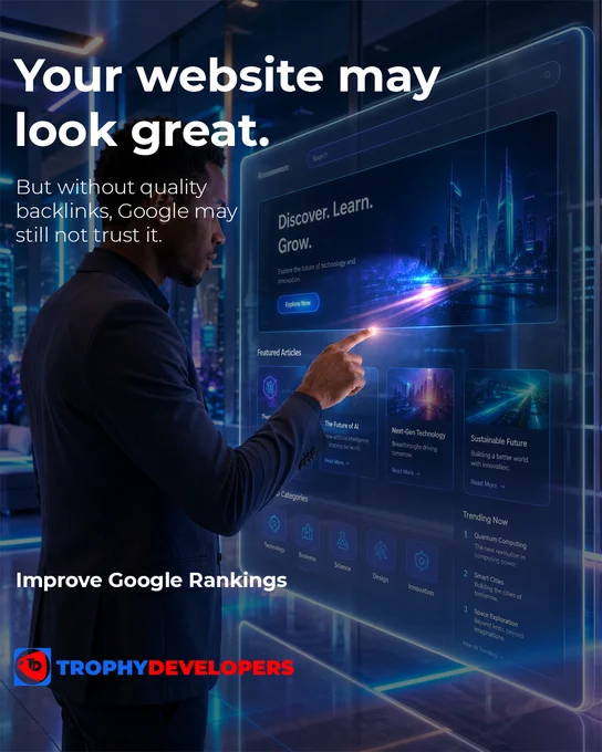 Your website may look great.

But without quality backlinks, Google may still not trust it.

Link building helps your business rank higher, gain authority, attract targeted traffic, and increase inquiries.

A website alone is not enough. Visibility comes from authority.