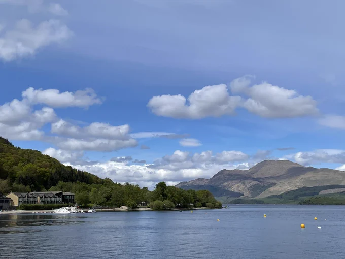 View over Loch Lomond toward Ben Lomond