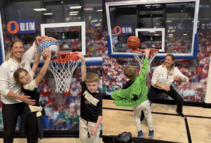 Pictured: 2025 Inductee, Kelly Komara with her children on her induction day.