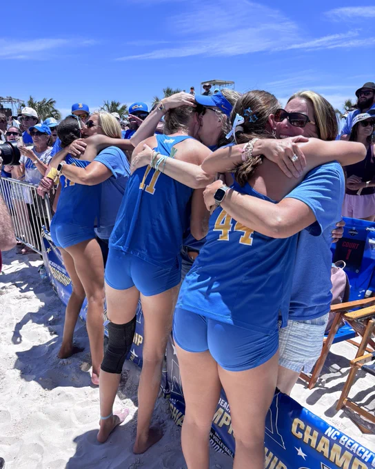 Ensley Alden, Sally Perez and Harper Cooper hug their mothers