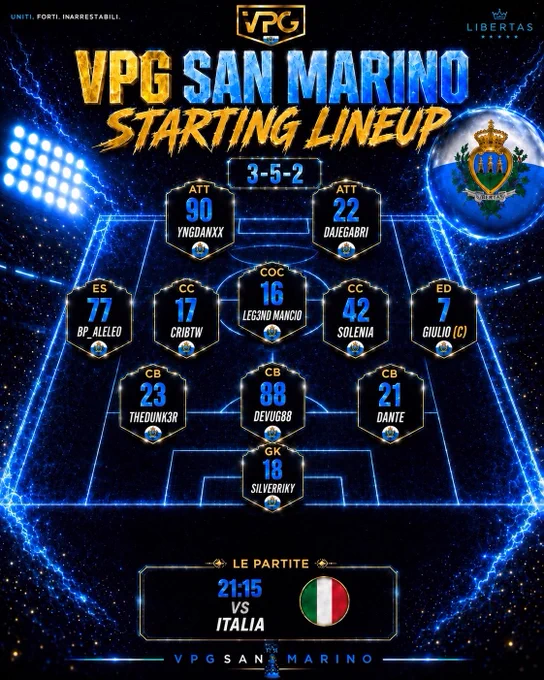 🌎 @OfficialVPG Pro Clubs World Cup - 11v11 FC26 
🏆 Group Stage

⚽️ 21:15 🆚 @VPGItaly 🇮🇹

🟣 twitch.tv/giuliox007

#FC26 #EAFC #WorldCup #ProClubs 🌎