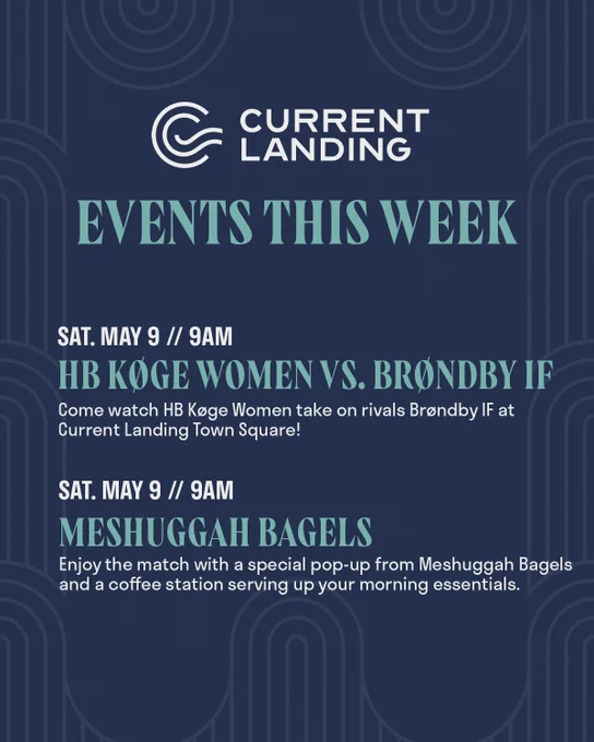 Current Landing events this week:
Saturday May 9 HB Køge watch party and Meshuggah Bagels pop-up