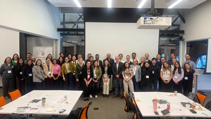 A group photo of a selection of attendees at the SustainableED Conference