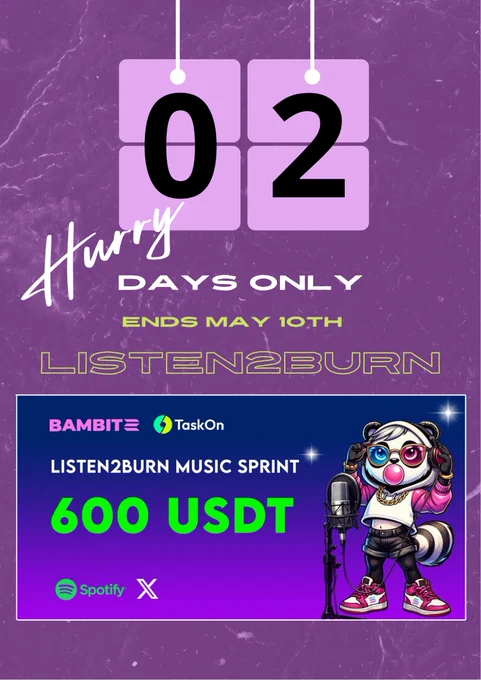 BAMBITZ TASKON Listen2Burn Music Sprint Countdown. @bambitzrecords