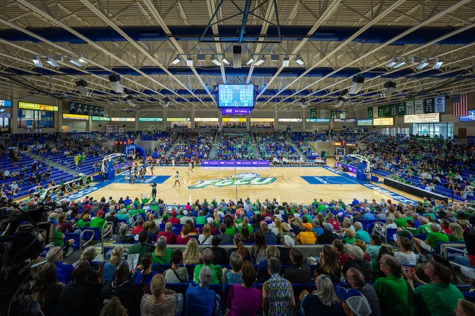 a photo of alico arena during a game