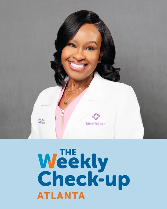 Photo of Dr. Joy Baker and The Weekly Check-Up logo