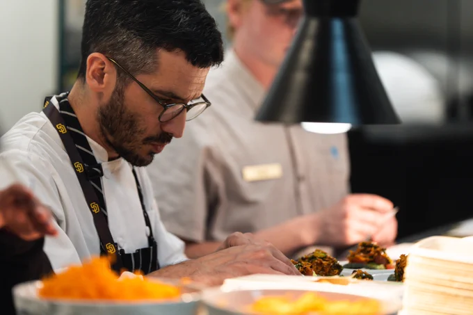 Chef Brian Redzikowski during the Guest Chef series.