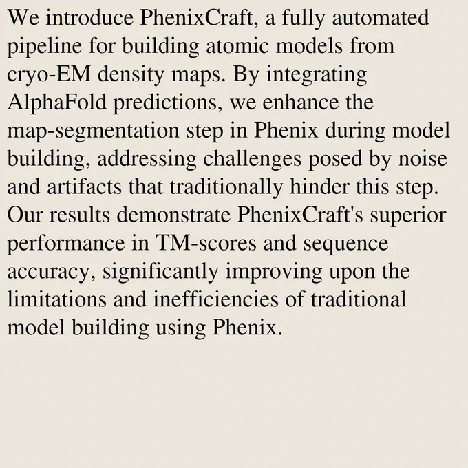 We introduce PhenixCraft, a fully automated pipeline for building atomic models from cryo-EM density maps. By integrating AlphaFold predictions, we enhance the map-segmentation step in Phenix during model building, addressing challenges posed by noise and artifacts that traditionally hinder this step. Our results demonstrate PhenixCraft's superior performance in TM-scores and sequence accuracy, significantly improving upon the limitations and inefficiencies of traditional model building using Phenix.