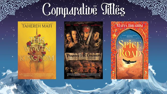 Comp titles: THIS WOVEN KINGDOM, PIRATES OF THE CARIBBEAN, and SPICE ROAD. 
