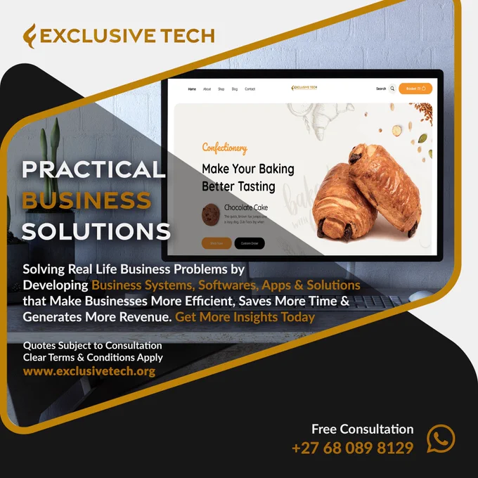 Practical Business Solutions from Exclusive Tech.
Solving real life business problems by developing Business Systems, Softwares, Apps & Solutions that make businesses more efficient, saves more time & generates more revenue.
Get more insights today from exclusivetech.org