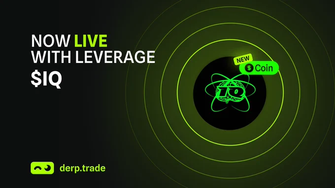 $IQ is now live with leverage on derp.trade