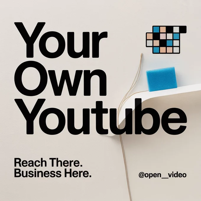 YOUR OWN YOUTUBE Reach there. Business here.