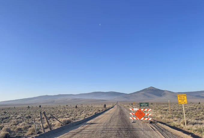 View of road leading to Pine Mountain.