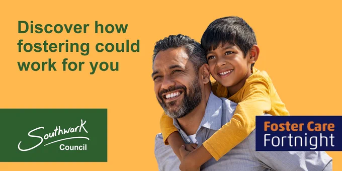 man and boy smiling