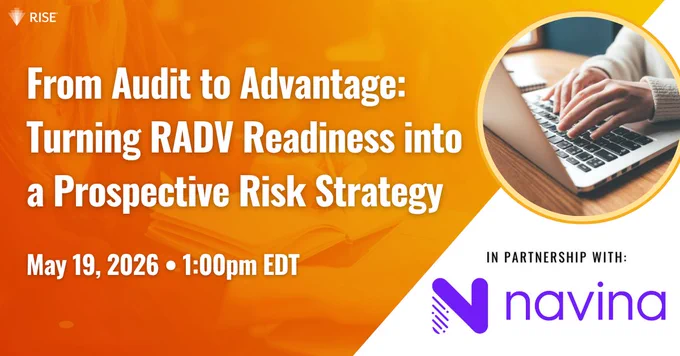 From Audit to Advantage: Turning RADV Readiness into a Prospective Risk Strategy | May 19 | In partnership with Navina