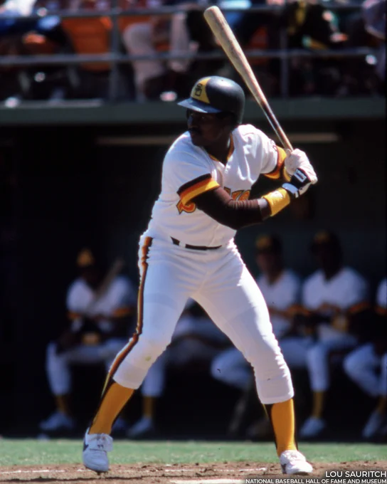 Tony Gwynn in the open side of his left-handed batting stance wearing a home Padres uniform. (Lou Sauritch/National Baseball Hall of Fame and Museum)