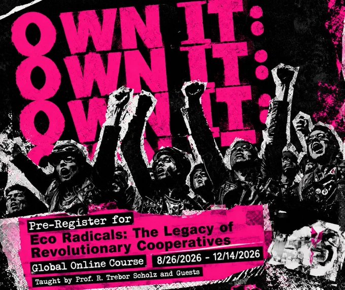 Your orange juice comes from a co-op. So does electricity for millions of Americans. What Big Tech doesn't want you googling: cooperatives have socialist roots — and they work. ECO RADICALS is the course Silicon Valley can't monetize. Du Bois, Rosa Luxemburg, Murray Bookchin. Real alternatives to a burning world. Pre-register now — enrollment opens June 23rd.