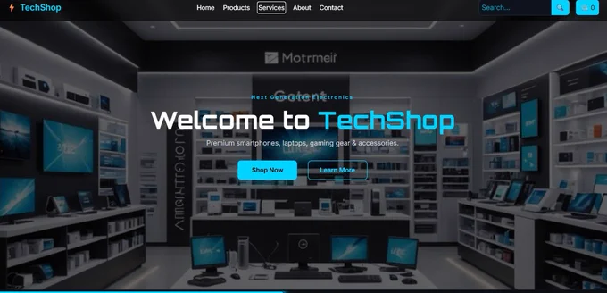 After 24  hours of nonstop coding 💻⚡

I built a full TechShop ecommerce website with products, cart system, animations, and responsive UI.

Still improving it, but it’s already working like a real online store 🔥

👉 https://rahimawali832-boop.github.io/last-project-/  


#WebDevelopment #JavaScript #HTML #CSS #Bootstrap #FrontendDevelopment #Coding #WebDesign #100DaysOfCode #BuildInPublic