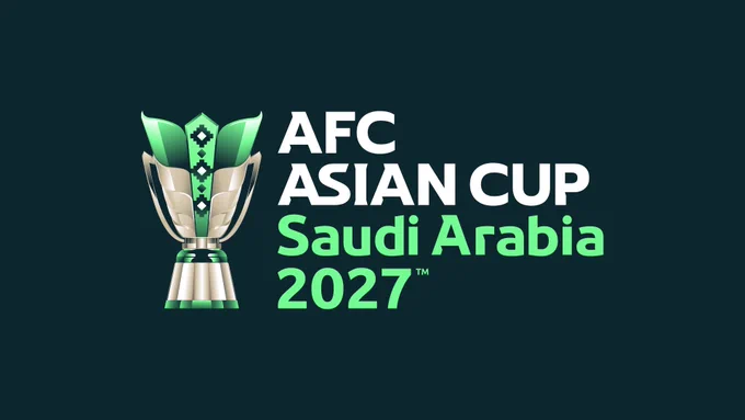 Grafis turnamen Piala Asia 2027 Arab Saudi.