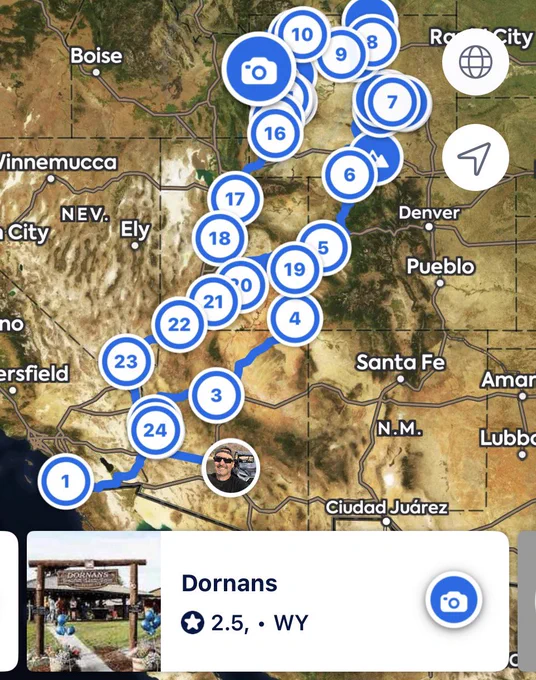 Trip map