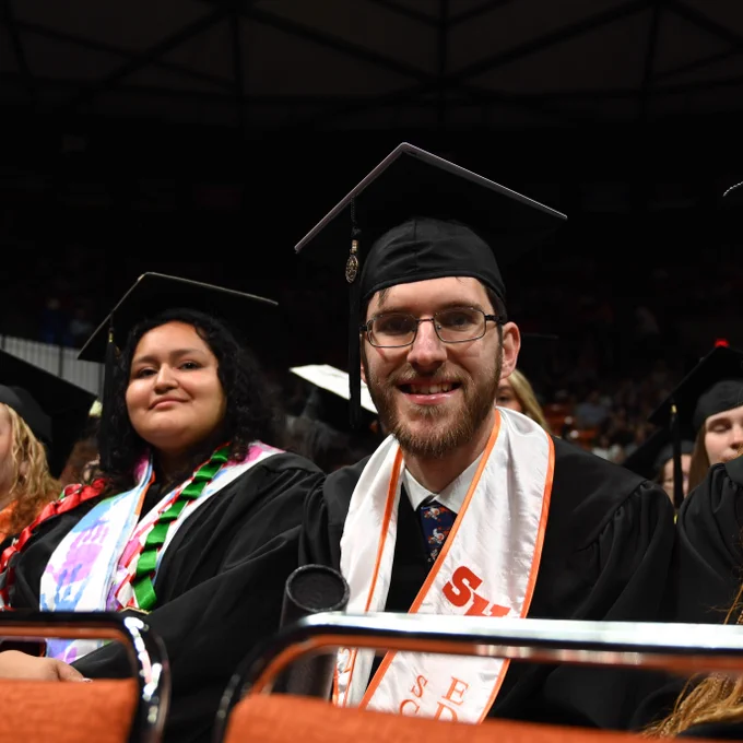 Graduating Bearkats at the Spring 2026 Commencement Ceremonies.
